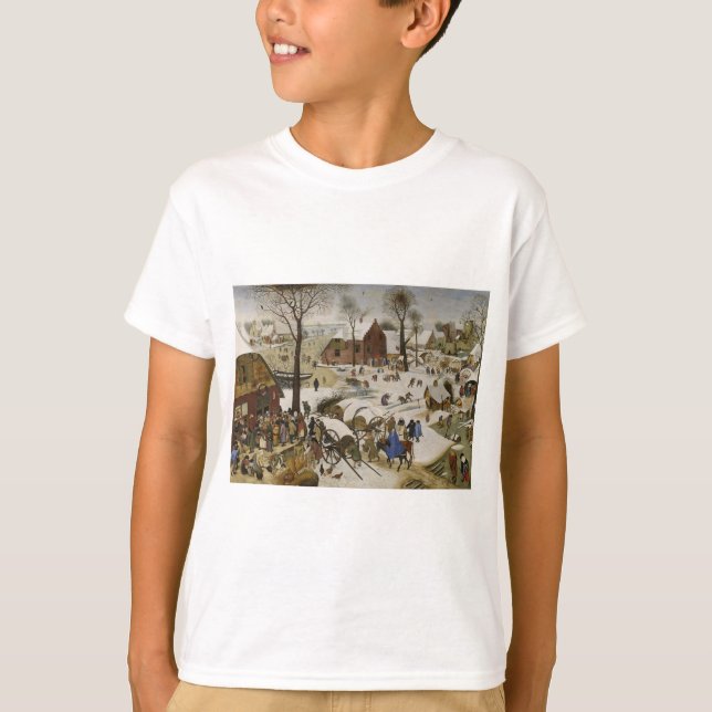 Camiseta Censo en Belén (por Pieter Bruegel) (Anverso)