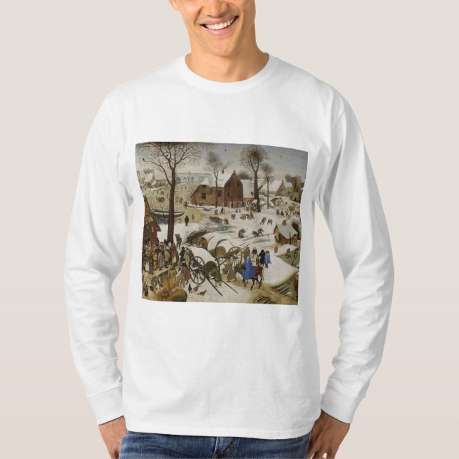 Camiseta Censo en Belén (por Pieter Bruegel) (Anverso)