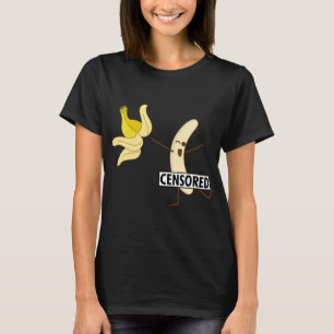 Camiseta Censura Graciosa De La Banana Para Un Chico De Pee