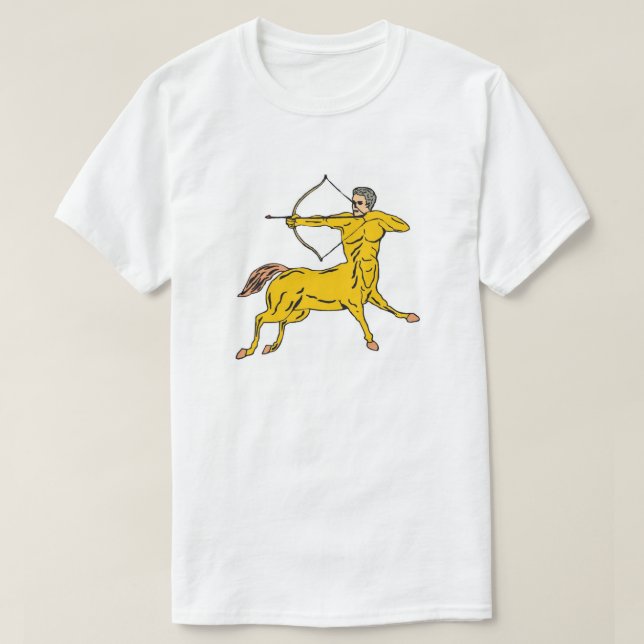 Camiseta Centaur Aims Bow Arrow Creatura mítica Figura (Diseño del anverso)