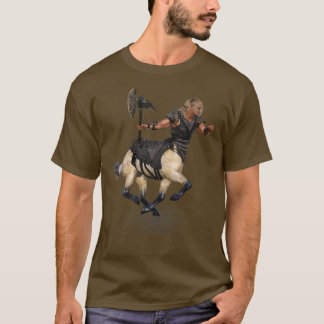 Camiseta Centaur masculino con hacha y armadura 1