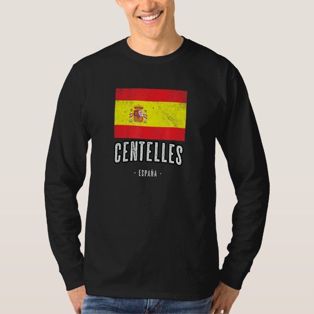 Camiseta Centelles España Es Bandera Ciudad Bandera Ropa (Anverso)