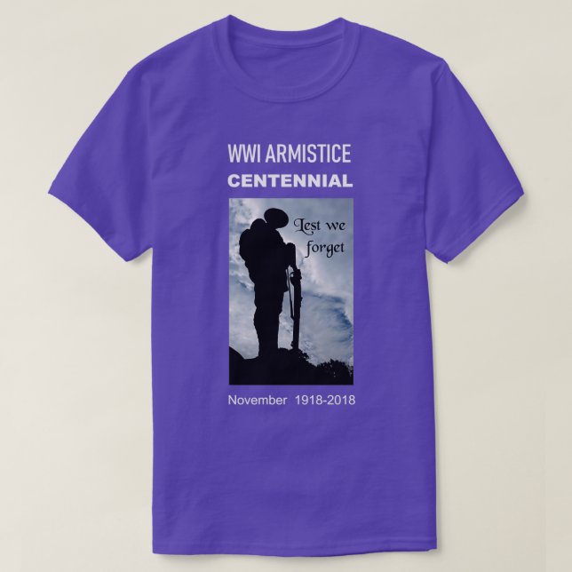 Camiseta Centenario del Armisticio de la Primera Guerra Mun (Diseño del anverso)