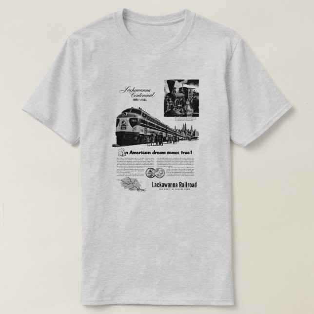 Camiseta Centennial 1951 del ferrocarril de Lackawanna (Diseño del anverso)