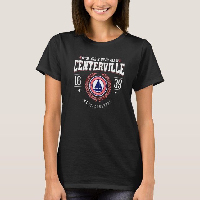 Camiseta Centerville Massachusetts Cape Cod MA Nautical Bea (Anverso)