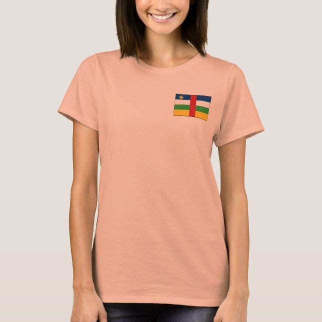 Camiseta Centrafrique Bandera + Mapa (Anverso)