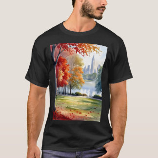 Camiseta Central Park En Otoño Un Viaje Acuático