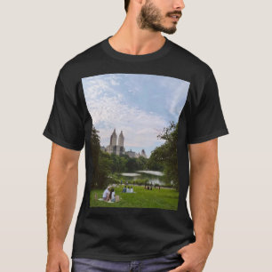 Camiseta Central Park Nueva York Ciudad Skyline & Lago Escé