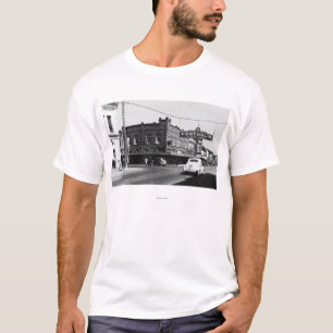 Camiseta Centralia, fotografía de la calle principal de la