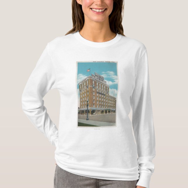 Camiseta Centralia, WA - vista del hotel Lewis-Clark (Anverso)