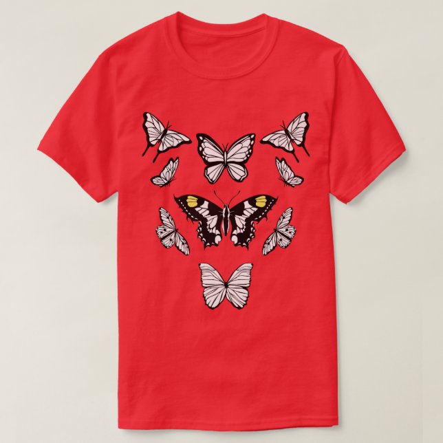 Camiseta Centro Comercial Estético Wolf Butterfly Grunge Fa (Diseño del anverso)