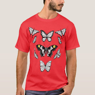 Camiseta Centro Comercial Estético Wolf Butterfly Grunge Fa