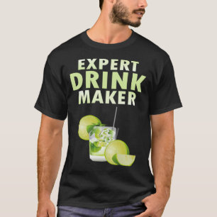 Camiseta Centro de bebidas experto Club nocturno Bartender 