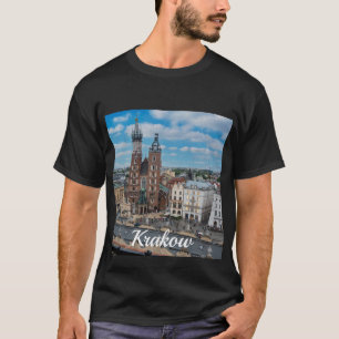 Camiseta Centro de Cracovia desde arriba en Polonia