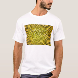 Camiseta Centro de girasol gigante (Helianthus annuus)