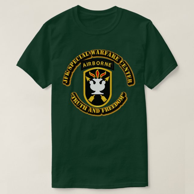 Camiseta Centro de guerra especial JFK (Diseño del anverso)
