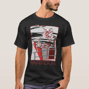 Camiseta Centro de Parkour City Freestyle Saltando corriend