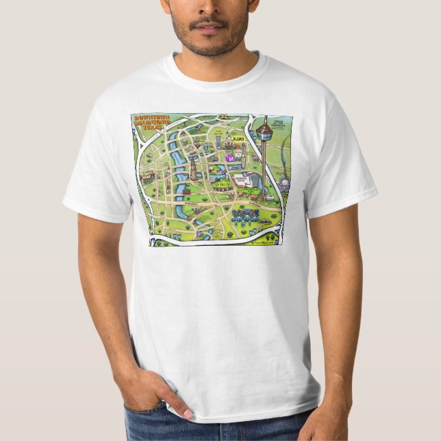 Camiseta Centro de San Antonio Texas (Anverso)