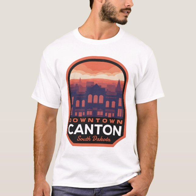 Camiseta Centro Histórico de Canton South Dakota (Anverso)