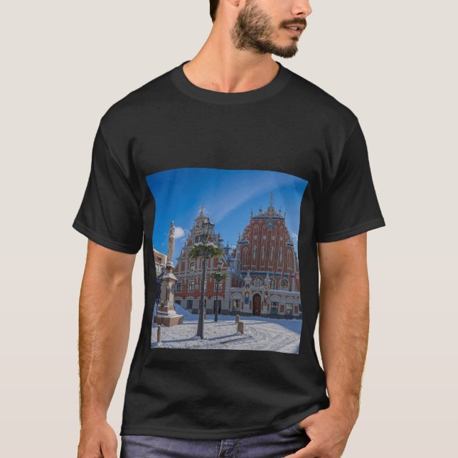 Camiseta Centro histórico de Riga, Letonia (Anverso)