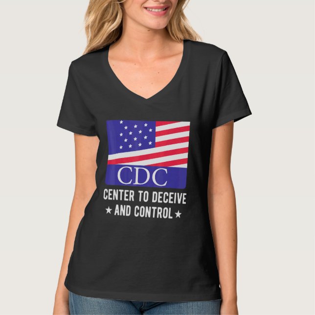Camiseta Centros De Cdc Para Decejar Y Controlar La Bandera (Anverso)