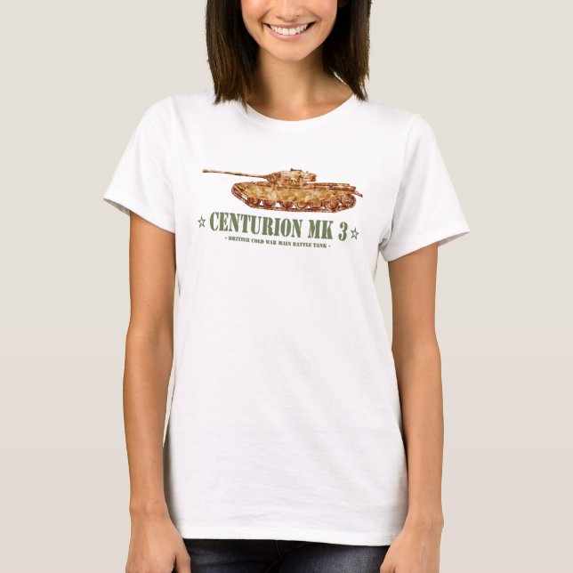 Camiseta Centurion MK 3 Tank británico MBT de la Guerra Frí (Anverso)