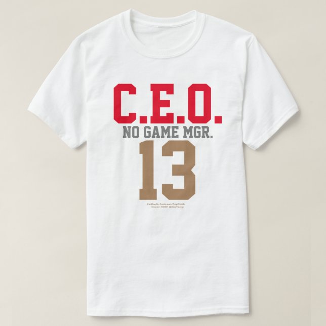 CAMISETA CEO-13 NO GESTOR DE JUEGOS (Diseño del anverso)