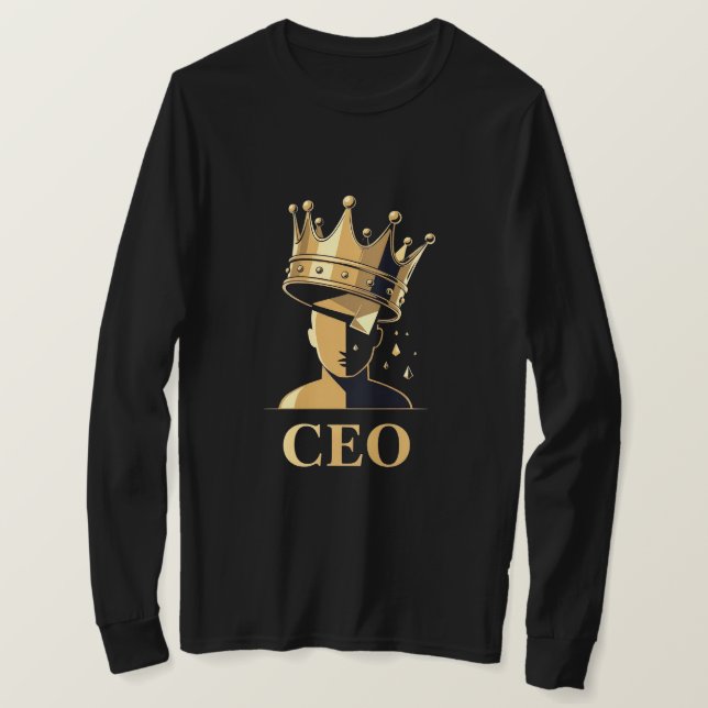 Camiseta CEO Crown Graphic T-Shirt – Minimalist V2  (Anverso del diseño)
