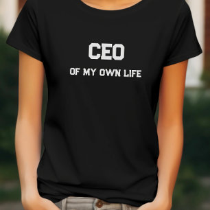 Camiseta CEO de Mi Propia Vida Tipografía Motivacional Cami