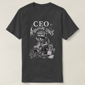 Camiseta CEO de Nighttime Chaos Raccoon Art
