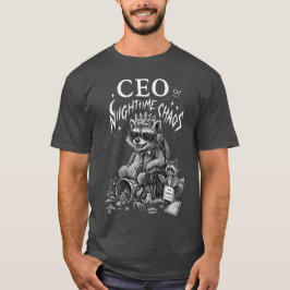 Camiseta CEO de Nighttime Chaos Raccoon Art