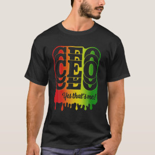 Camiseta CEO Goteo Poder Negro Junenth Orgullo Africano Hom