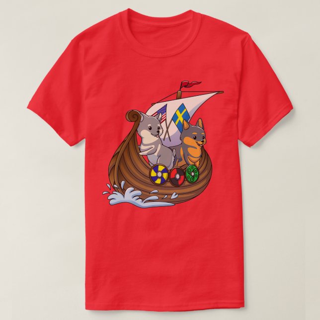 Camiseta Cepa gris de Perro Viking (Diseño del anverso)