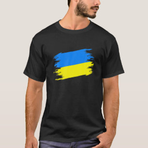 Camiseta Cepillo De Bandera Ucraniana Aprecia Azul Y Amaril