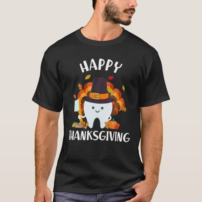 Camiseta Cepillo De Caída Feliz De Todos Los Dentarios Escu (Anverso)