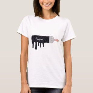 Camiseta Cepillo de pintura floral lindo - estoy bien