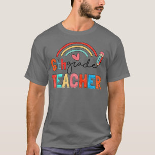 Camiseta Cepillo de plumas crudo arcoiris 6° grado profesor
