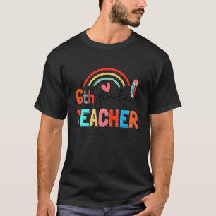 Camiseta Cepillo de plumas crudo arcoiris 6° grado profesor