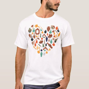 Camiseta Cerámica de cerámica Corazón de cerámica
