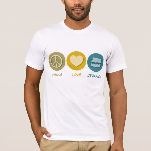 Camiseta Cerámica del amor de la paz (Anverso)