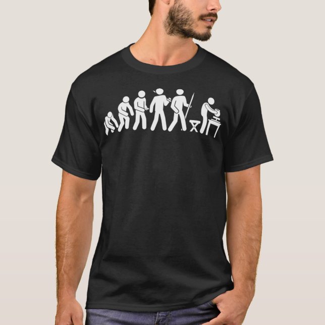Camiseta Cerámica divertida de la evolución (Anverso)