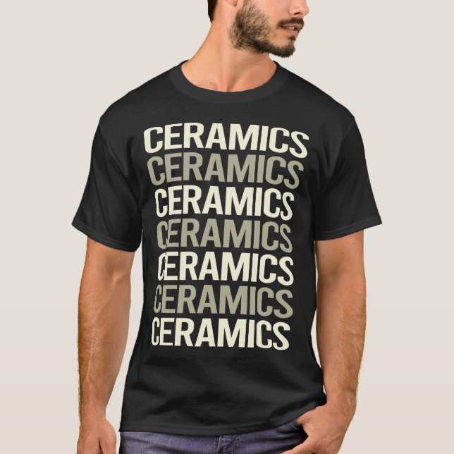 Camiseta Cerámicas de texto blanco (Anverso)