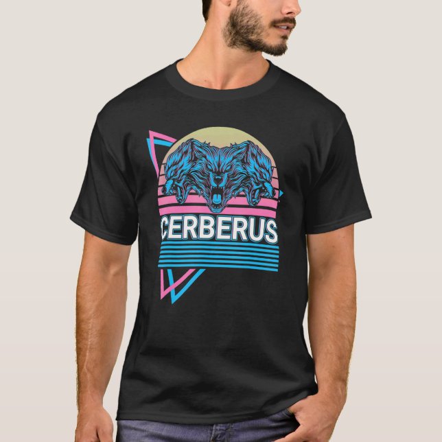 Camiseta Cerberus Antiguo Retro Griego De Mitología (Anverso)