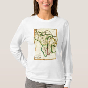 Camiseta Cercano oeste en el mapa unido de StatesPanoramic