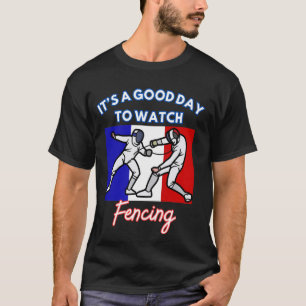Camiseta Cercas con bandera francesa es un buen día para ve