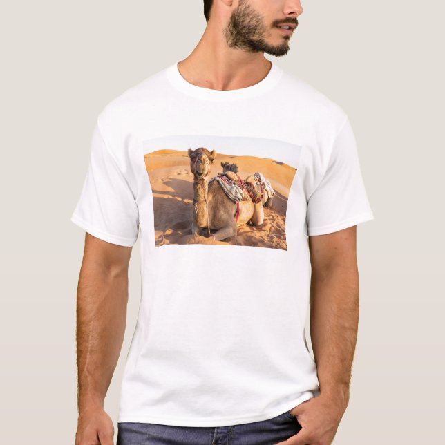 Camiseta Cerco sobre camello en el desierto de Omán (Anverso)