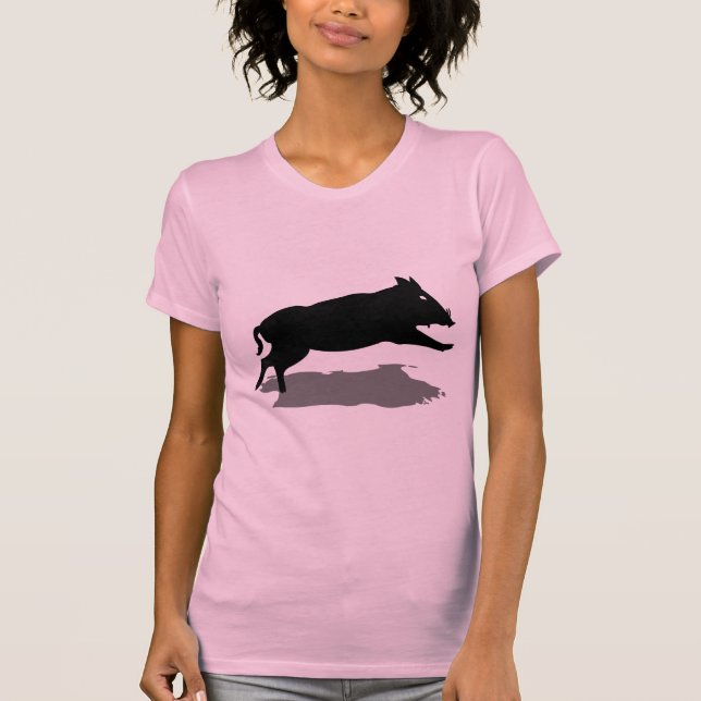 Camiseta Cerdeña, Cinghiale - jabalí (chica) (Anverso)