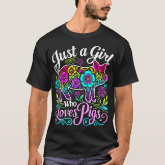 Camiseta Cerdito Adorable Solo Una Chica Que Ama Los Cerdos