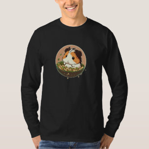 Camiseta Cerdito de Guinea Adorable Devora Ensalada de Tofu