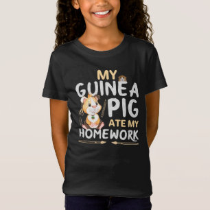 Camiseta Cerdito de Guinea Adorable Se Comió Mi Tarea